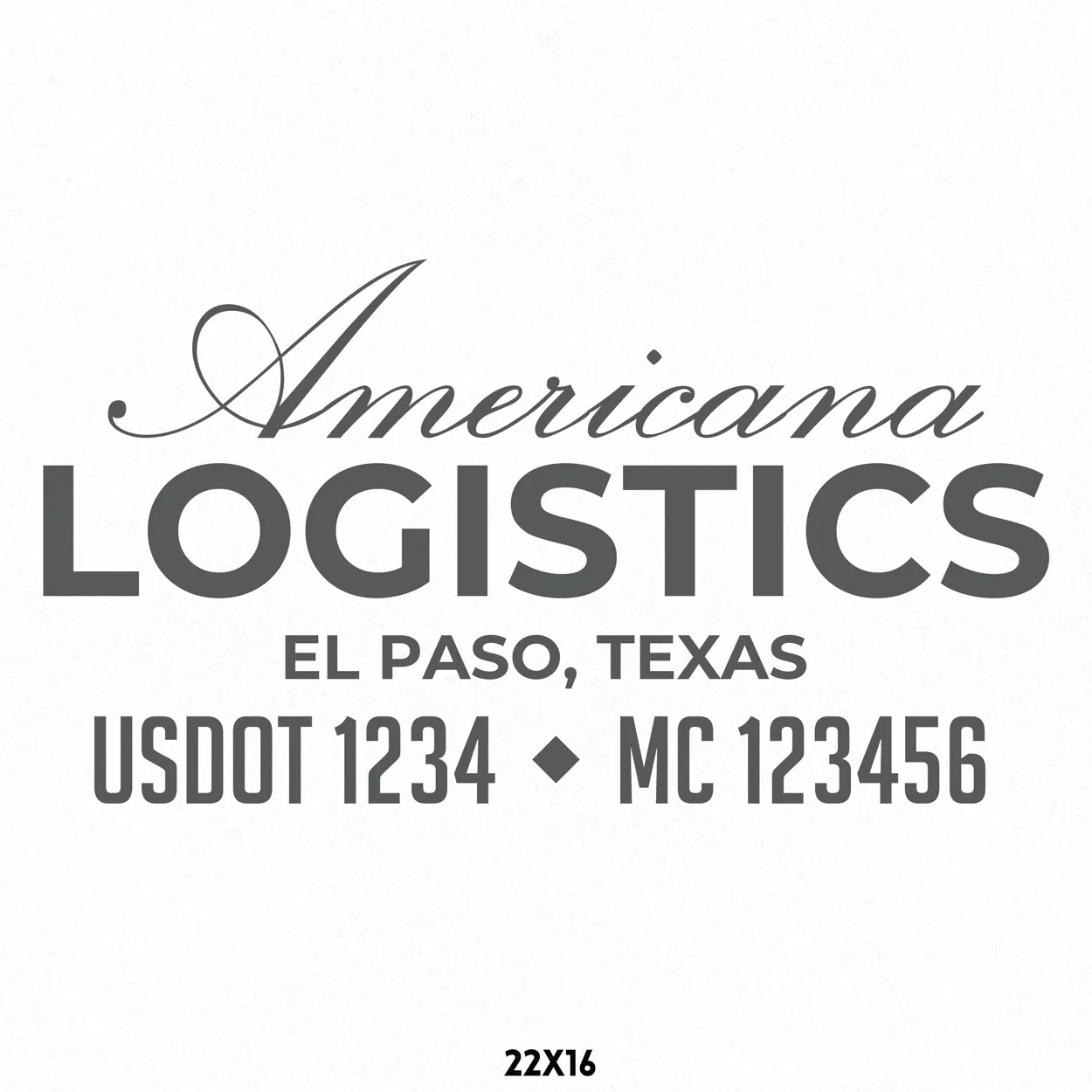 Company Name Truck Decal, 2 Pack