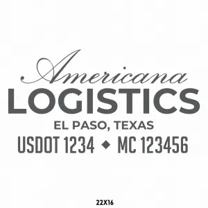 Company Name Truck Decal, 2 Pack
