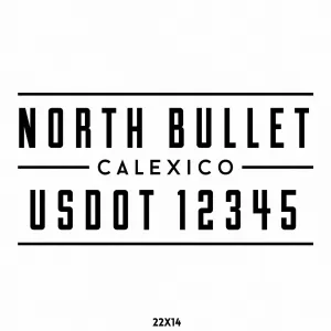 Company Name Truck Decal, USDOT, 2 Pack