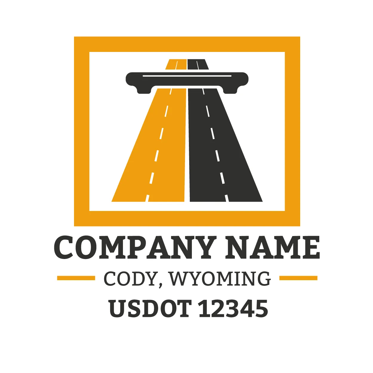 Company Name Truck Door Decal (USDOT), 2 Pack