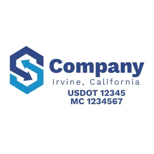 Company Name Truck Door Decal (USDOT), 2 Pack