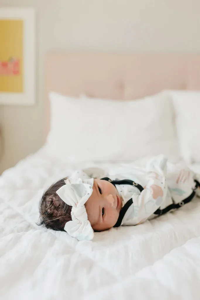Copper Pearl - Knit Headband Bow - Bayside