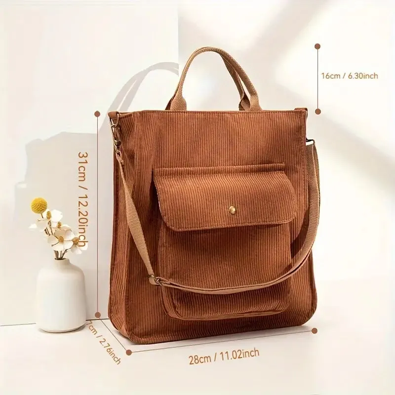 Corduroy Crossbody Bag for Women