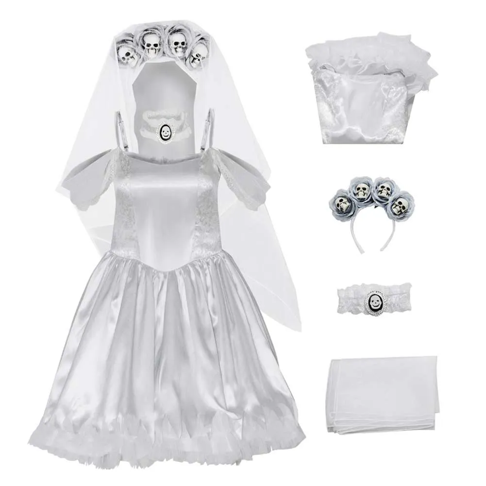 Corpse Bride Emily Cosplay Costume Outfits Halloween Carnival Suit