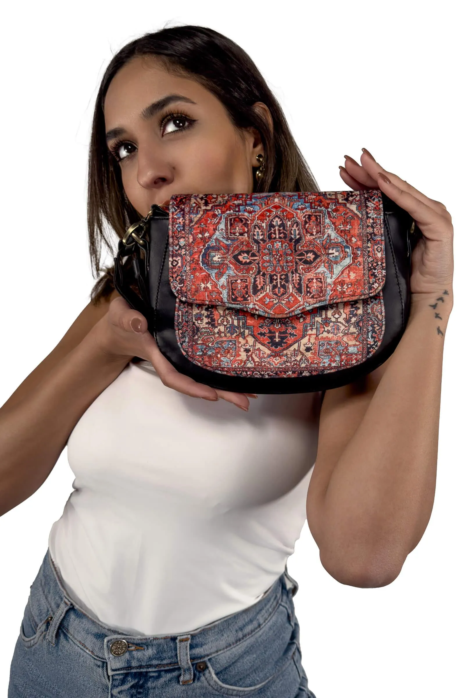 Crimson Charm Layla Crossbody Bag