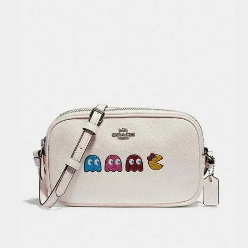 Crossbody Pouch with Ms. PacMan Animation