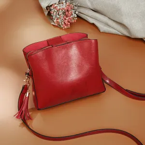 Crossbody Retro Fringed Bucket Bag