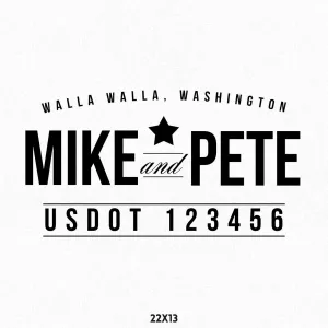 Custom Company Name Truck Decal, 2 Pack