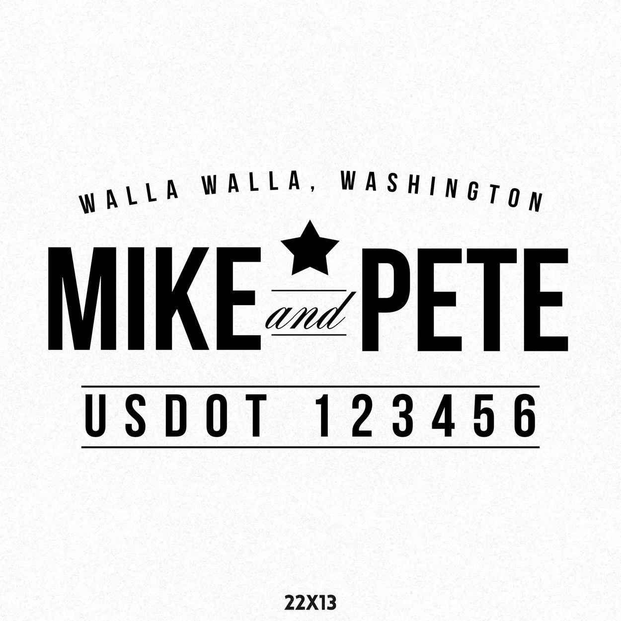 Custom Company Name Truck Decal, 2 Pack
