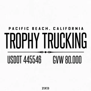 Custom Company Name Truck Decal, 2 Pack