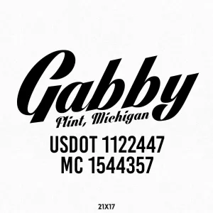 Custom Company Name Truck Decal, 2 Pack
