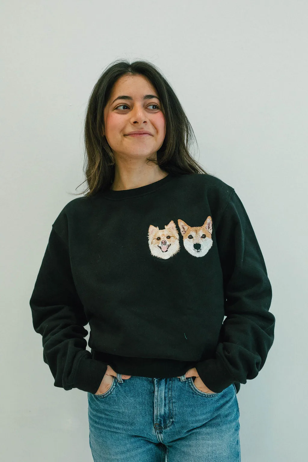 Custom Embroidered Sweatshirt | Midnight Black