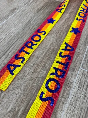 Custom Retro Beaded Houston Astros Strap