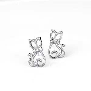 Cutie Cat Stylish Kitten Stud Earrings