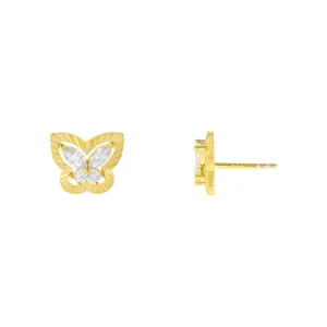 CZ Illusion Butterfly Stud Earring