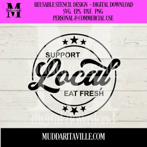 D0027 Support Local Tote ... Digital Download
