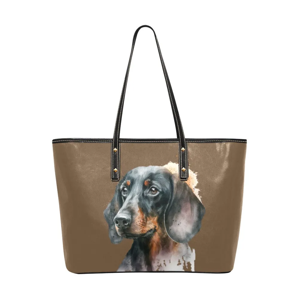 Dachshund Tote Bag - Brown