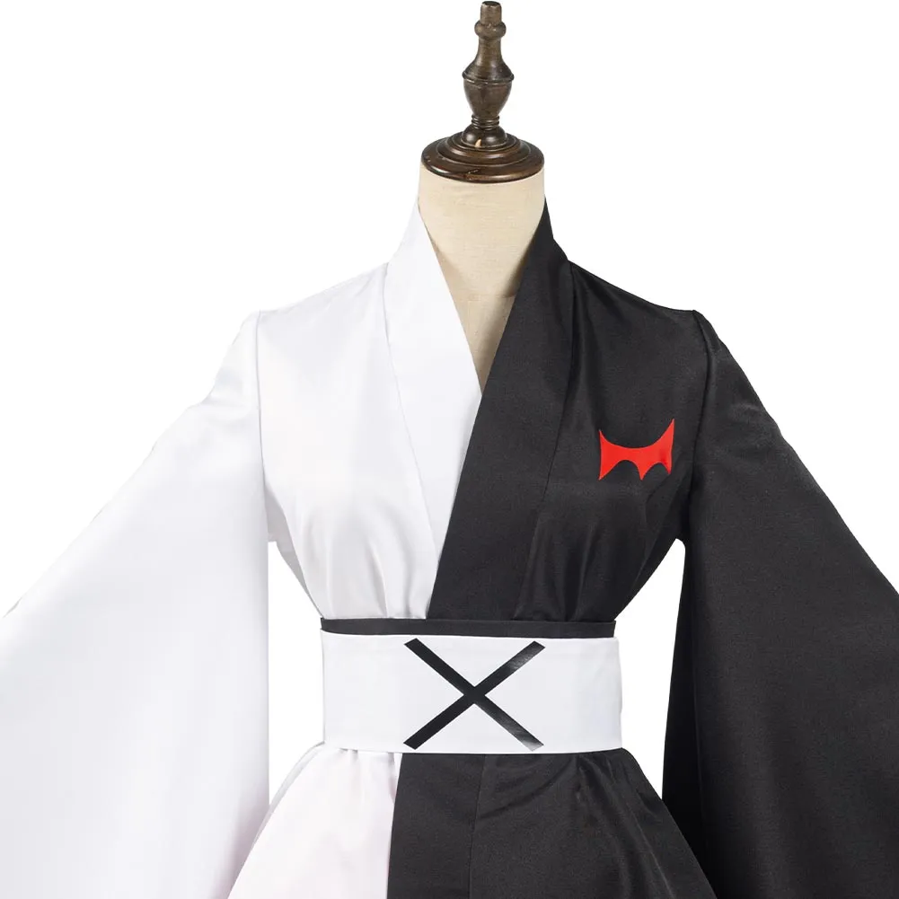 Danganronpa Halloween Carnival Suit Monokuma Cosplay Costume Black White Bear Kimono Dress Outfit