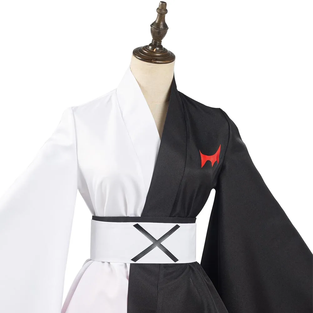 Danganronpa Halloween Carnival Suit Monokuma Cosplay Costume Black White Bear Kimono Dress Outfit