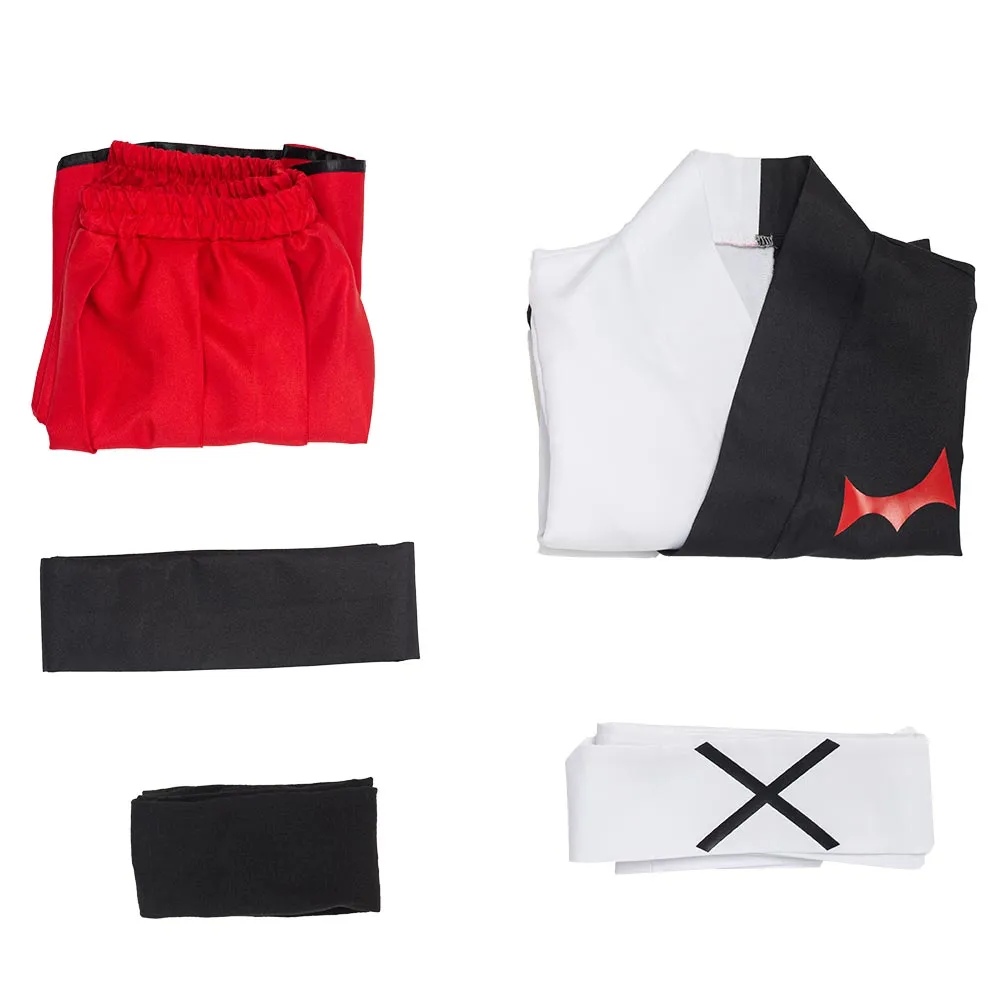 Danganronpa Halloween Carnival Suit Monokuma Cosplay Costume Black White Bear Kimono Dress Outfit