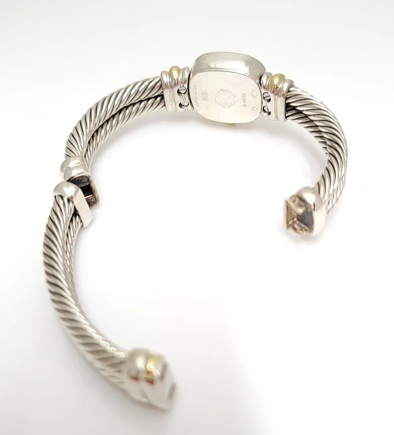 David Yurman 18k Gold & Sterling Silver Mop Cable Watch