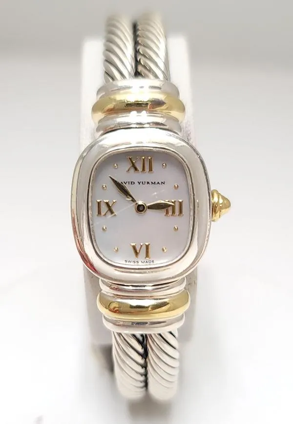 David Yurman 18k Gold & Sterling Silver Mop Cable Watch