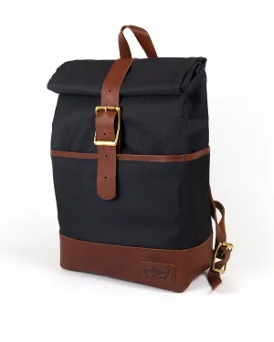Daypack in Black with Brown Leather