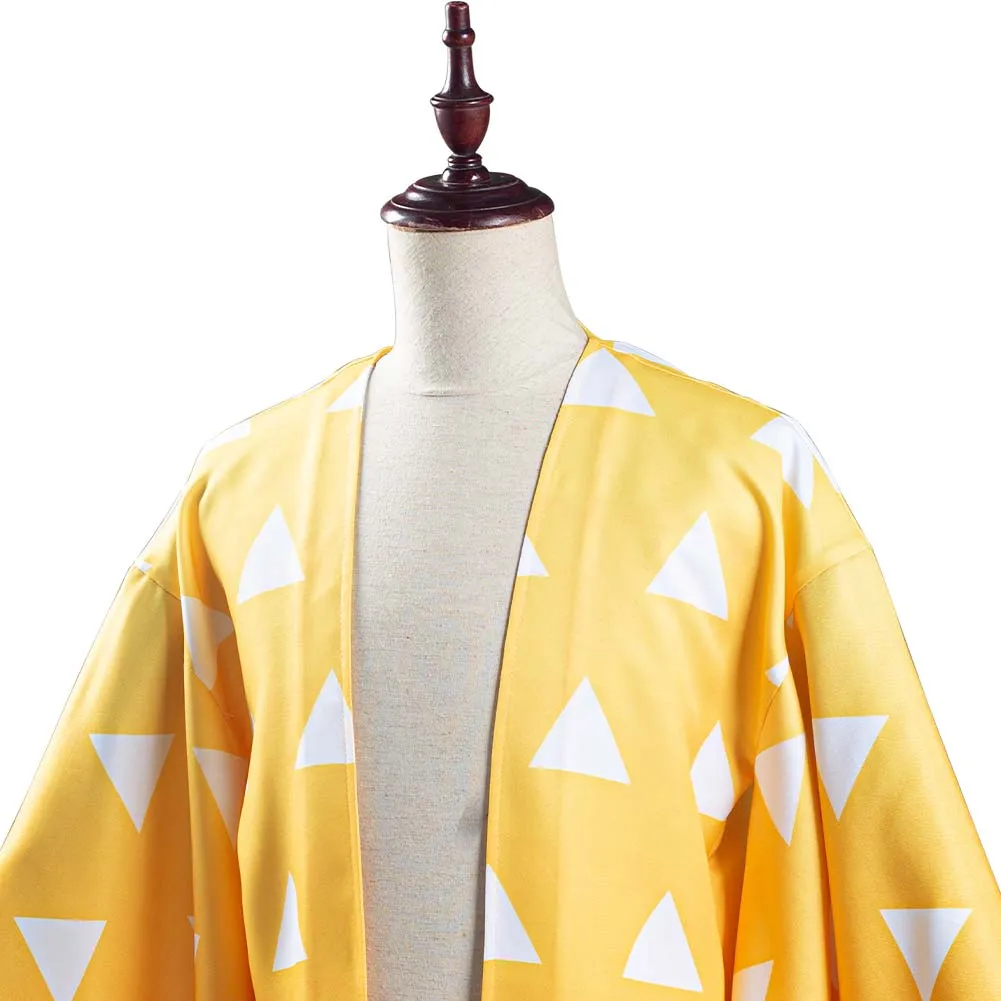 Demon Slayer: Kimetsu no Yaiba Kimono Coat Agatsuma Zenitsu Cosplay Costume