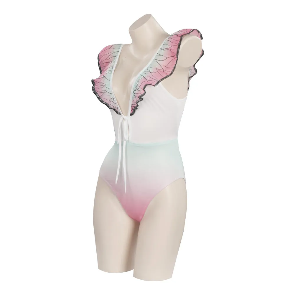 Demon Slayer Swimwear Outfits Kochou Shinobu Halloween Carnival Suit
