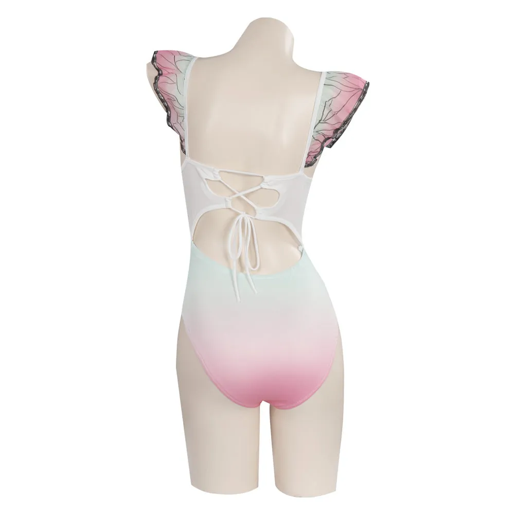 Demon Slayer Swimwear Outfits Kochou Shinobu Halloween Carnival Suit