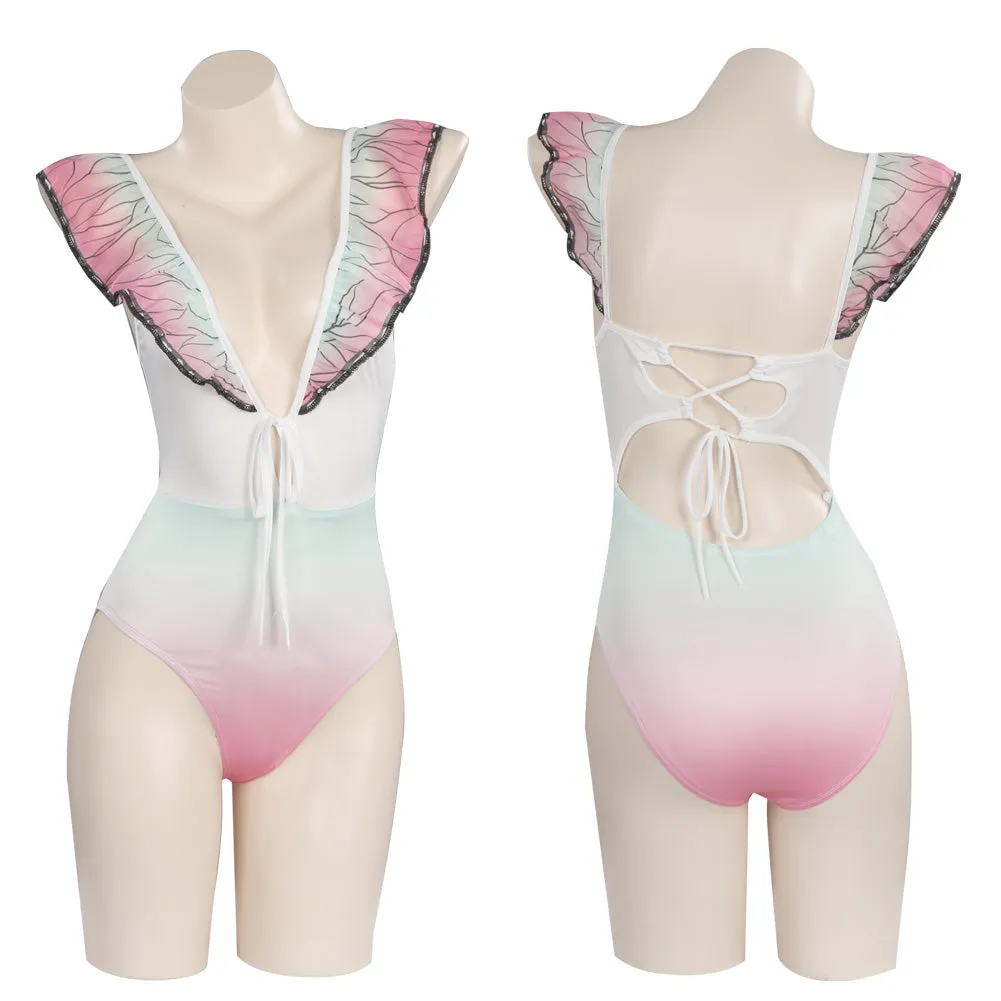 Demon Slayer Swimwear Outfits Kochou Shinobu Halloween Carnival Suit