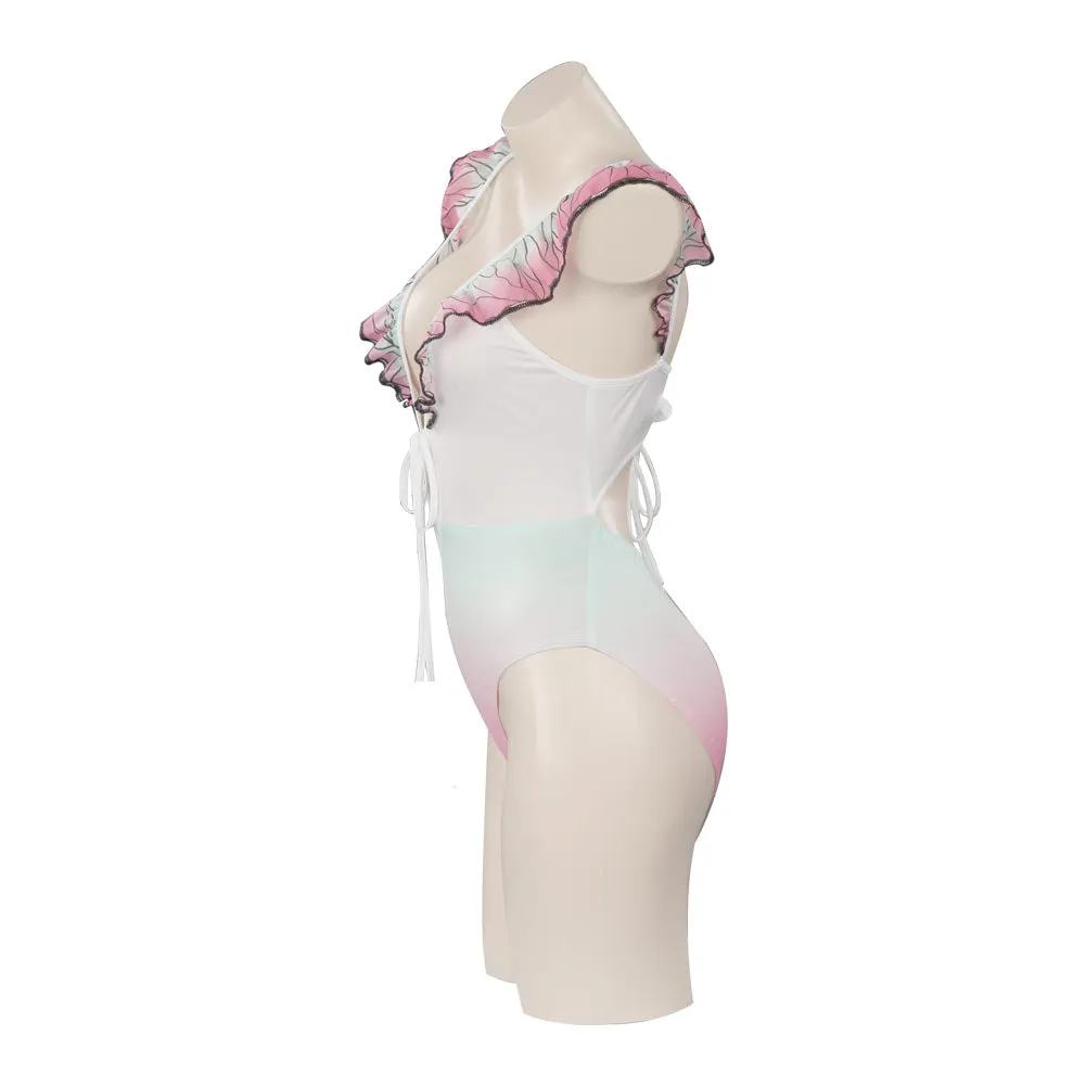 Demon Slayer Swimwear Outfits Kochou Shinobu Halloween Carnival Suit