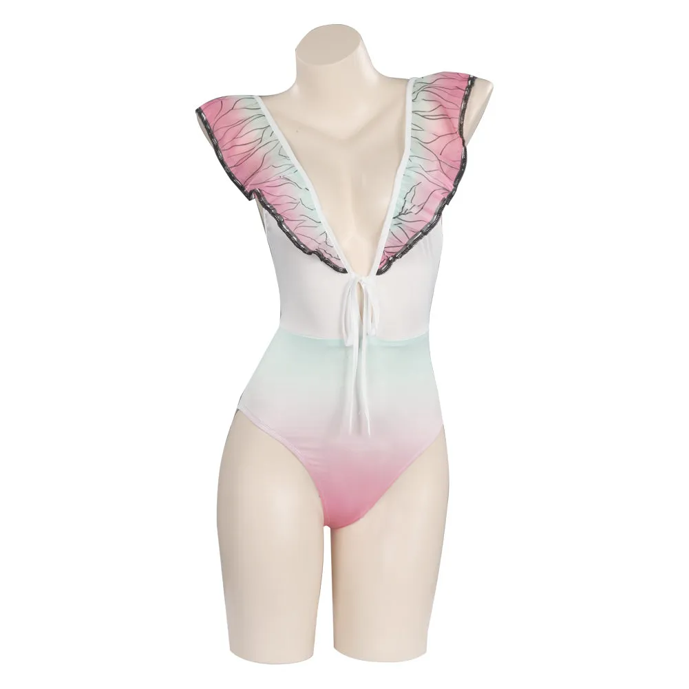 Demon Slayer Swimwear Outfits Kochou Shinobu Halloween Carnival Suit