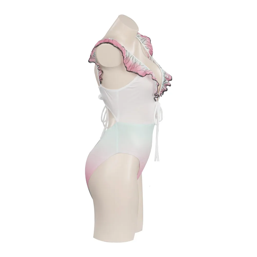 Demon Slayer Swimwear Outfits Kochou Shinobu Halloween Carnival Suit