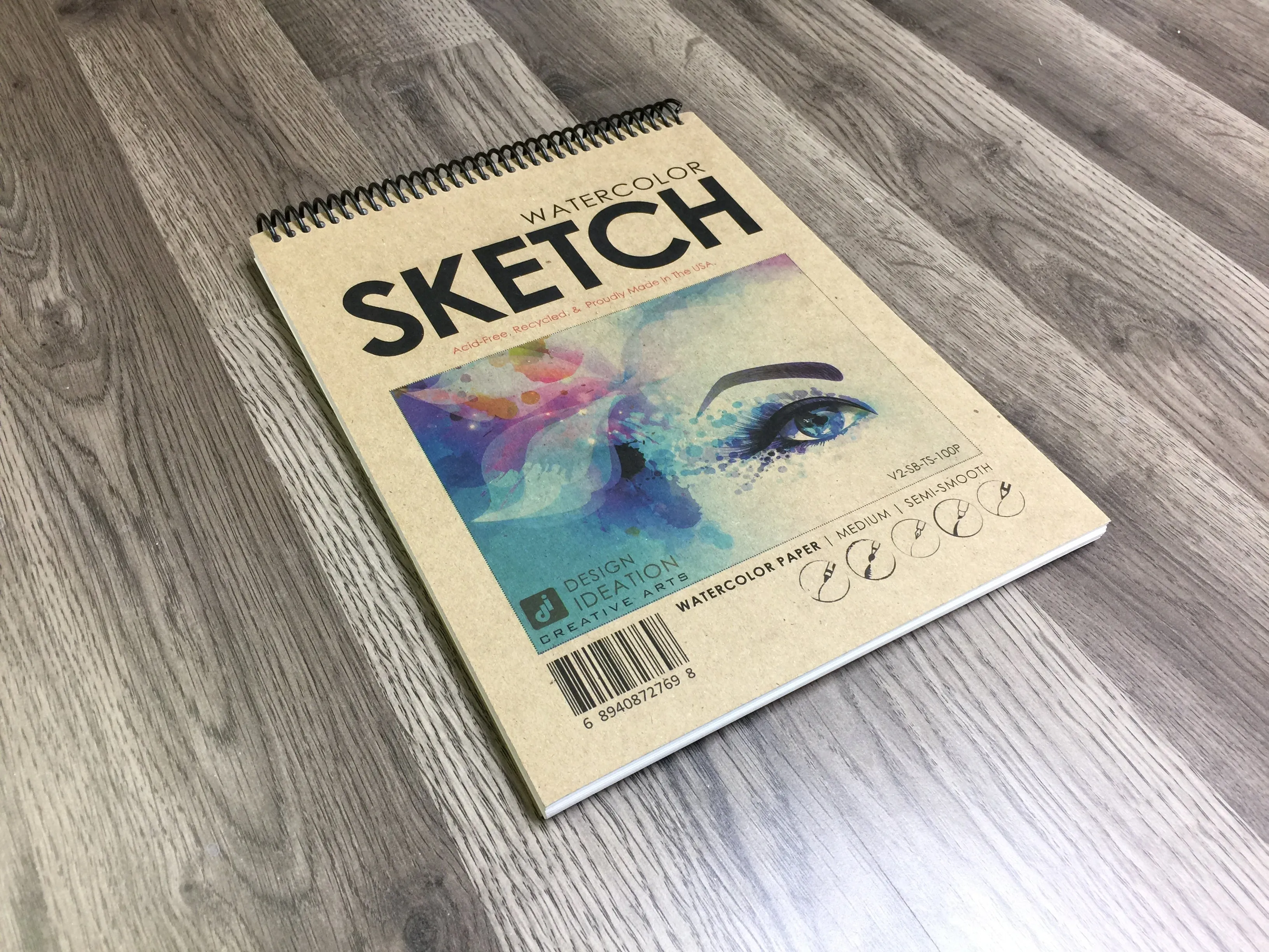Design Ideation SKETCH. Spiral Bound Sketchbook. Top Spine. Multi-Media. (8.5" x 11") SB-50100-TS