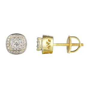 Designer Earrings Simulated Diamond Screw On