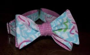 Designer Lobsters and Waves Bow Tie