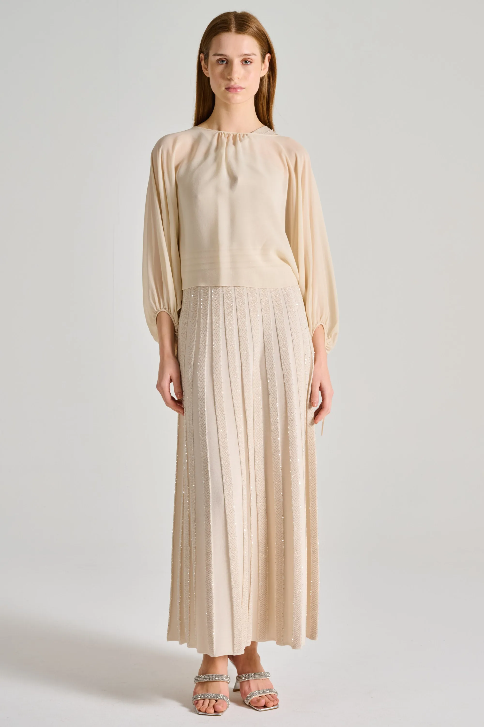 D.exterior Coprispalle Georgette Di Seta Donna