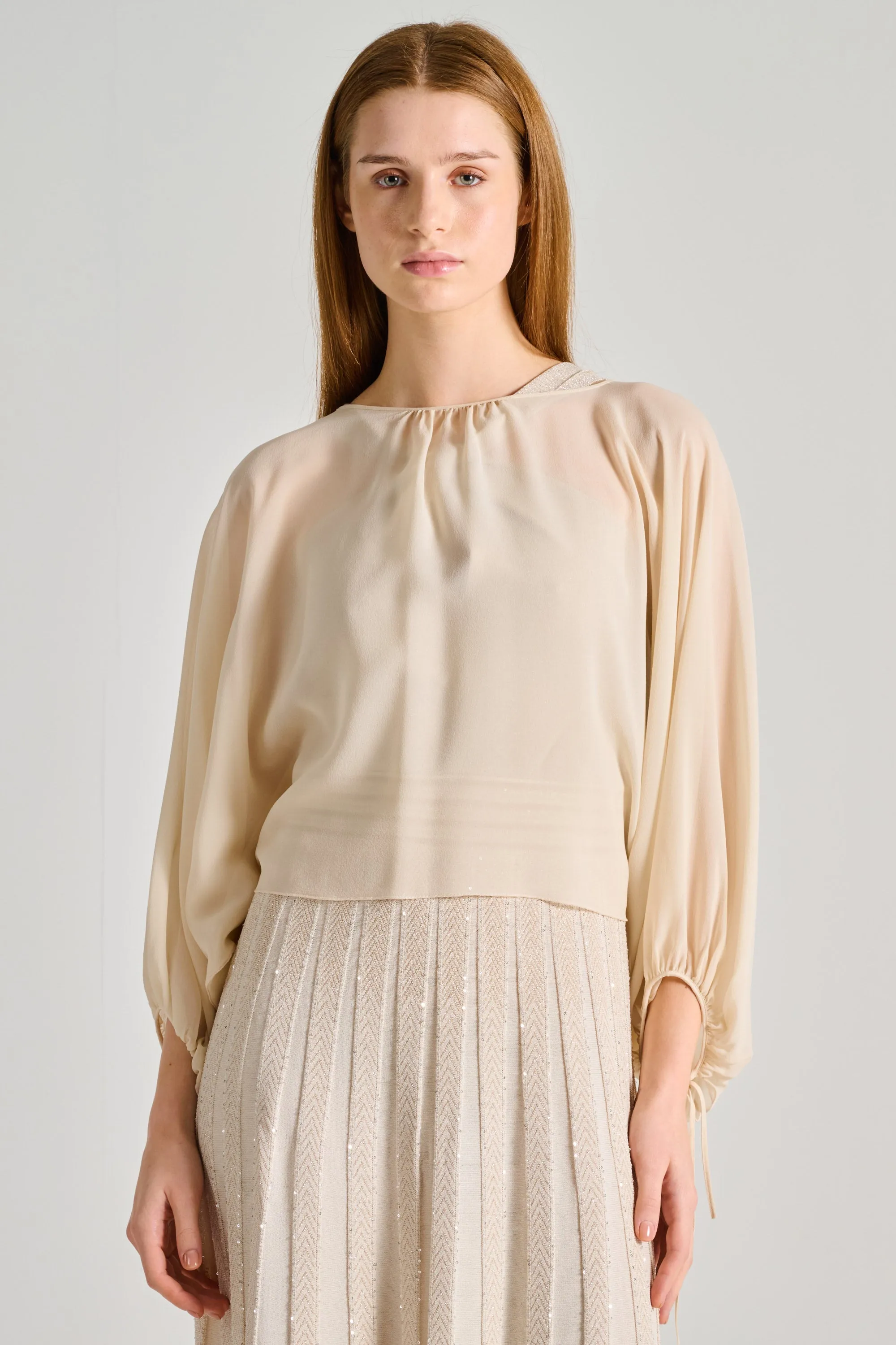 D.exterior Coprispalle Georgette Di Seta Donna