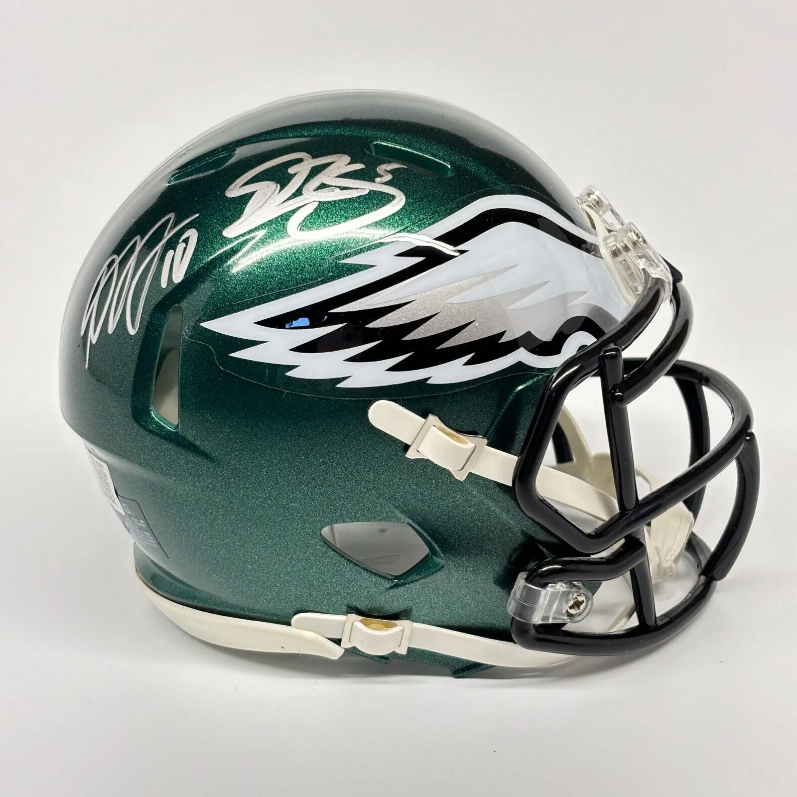 DONOVAN MCNABB & DESEAN JACKSON SIGNED PHILADELPHIA EAGLES MINI HELMET BECKETT