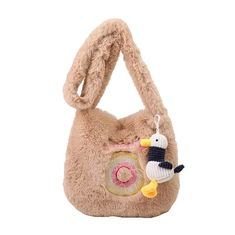 Donut Plush Casual Cute Crossbody Bag For Women