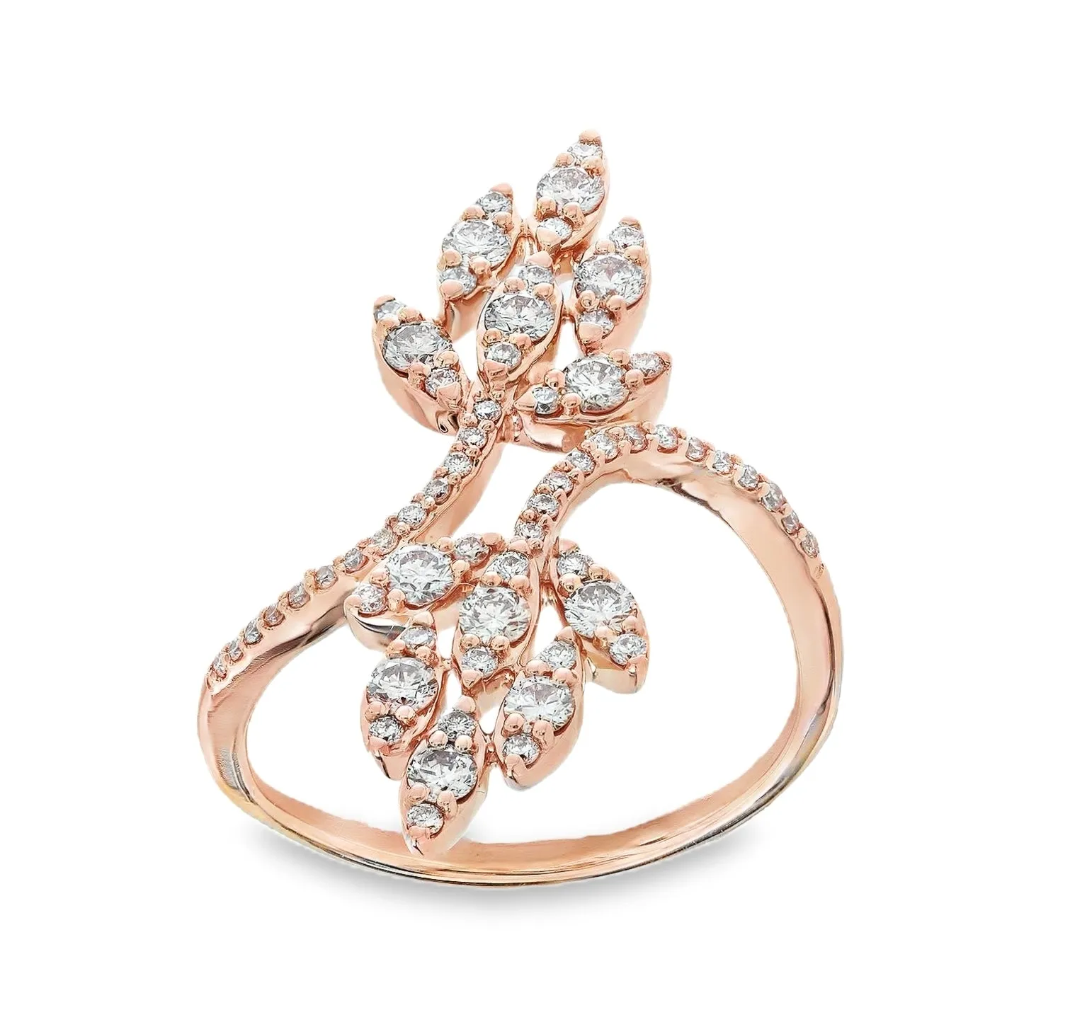 Double Leaf You and Me Diamond Ring