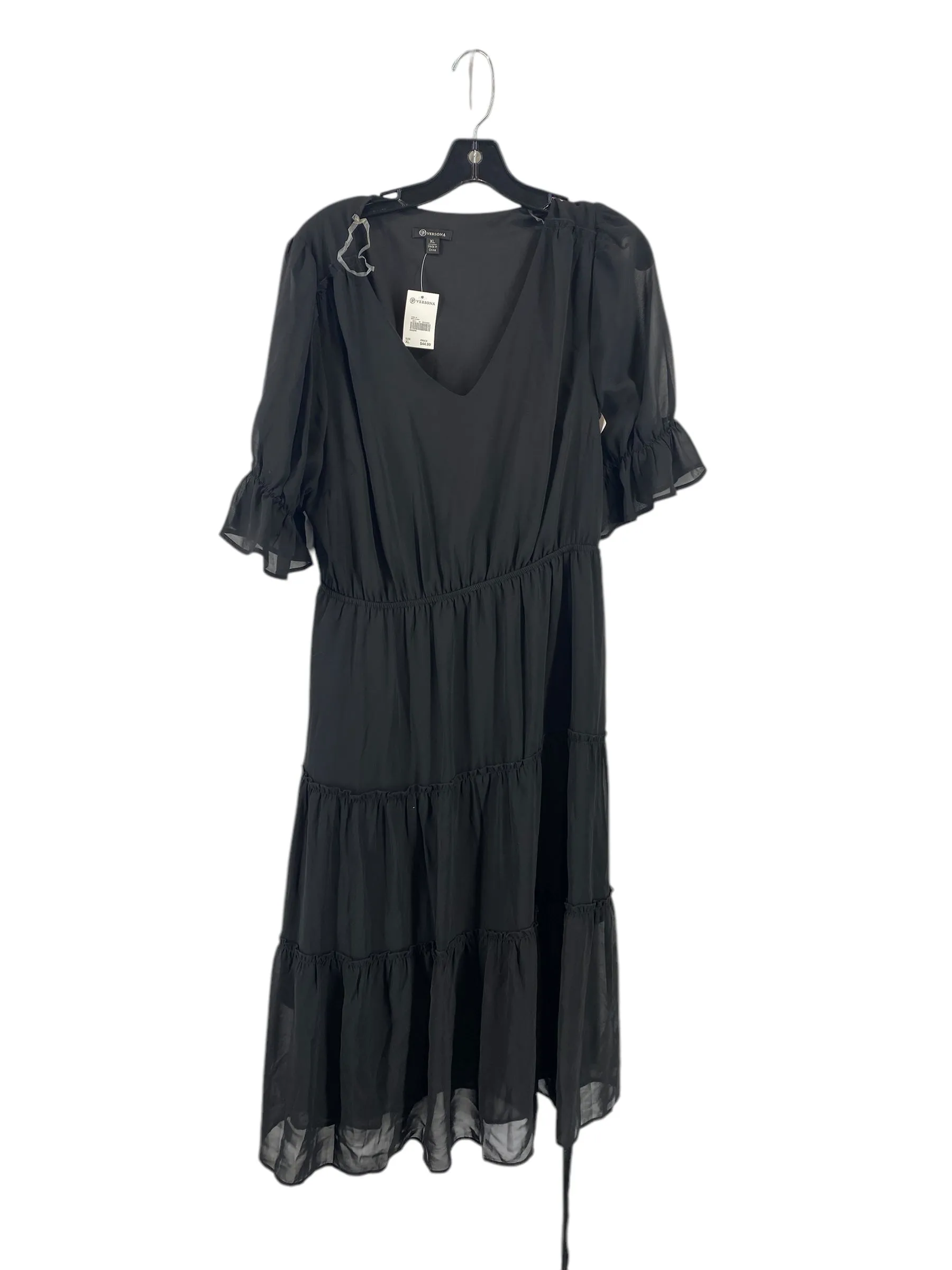 Dress Casual Maxi By Versona In Black, Size: Xl