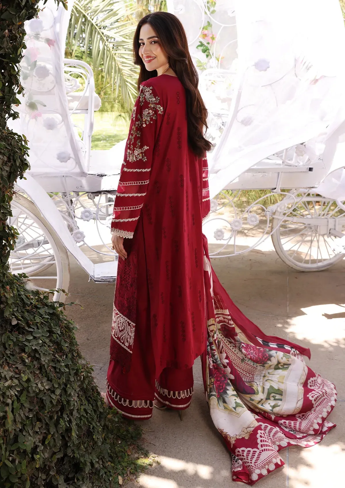 ECF-10 RED RIDING HOOD |  Elaf Premium festive Chikankari collection2023