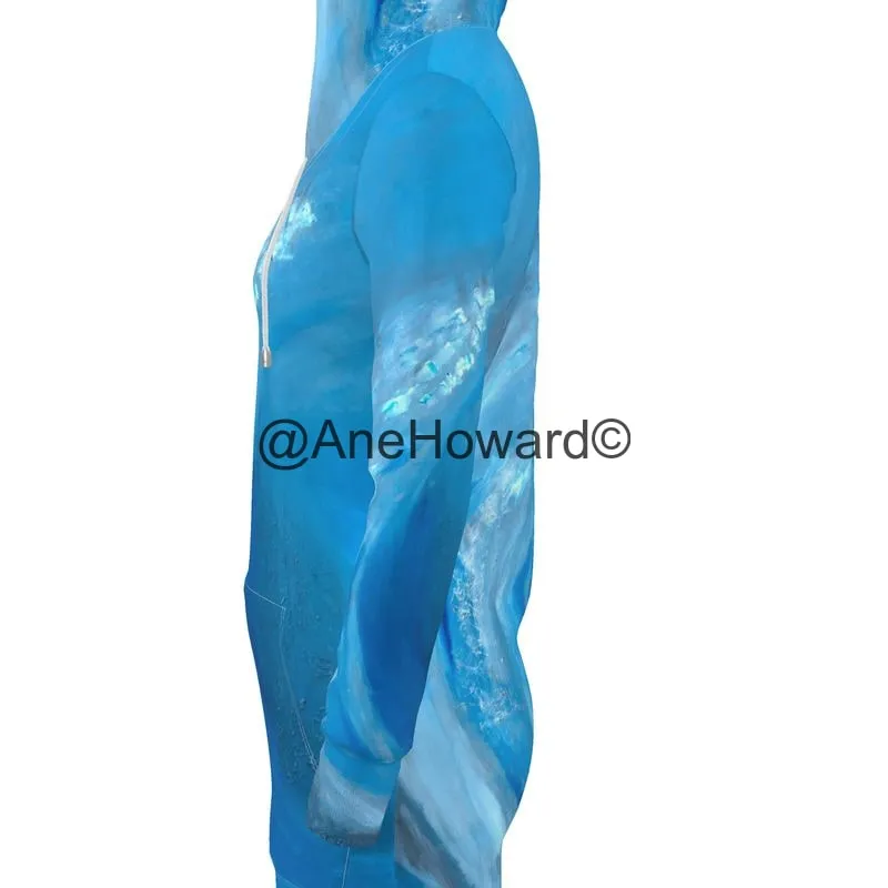 Eco-friendly  Designer Hoodie Dress Wave