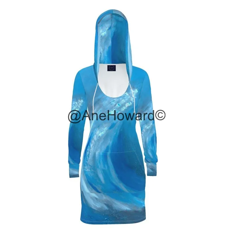 Eco-friendly  Designer Hoodie Dress Wave