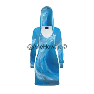 Eco-friendly  Designer Hoodie Dress Wave