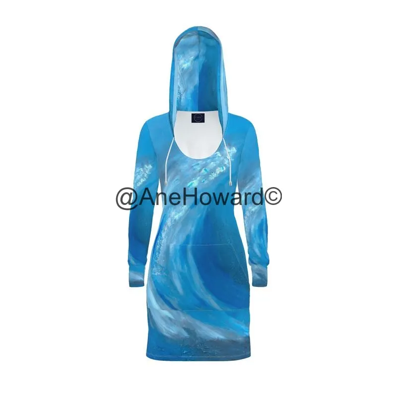 Eco-friendly  Designer Hoodie Dress Wave