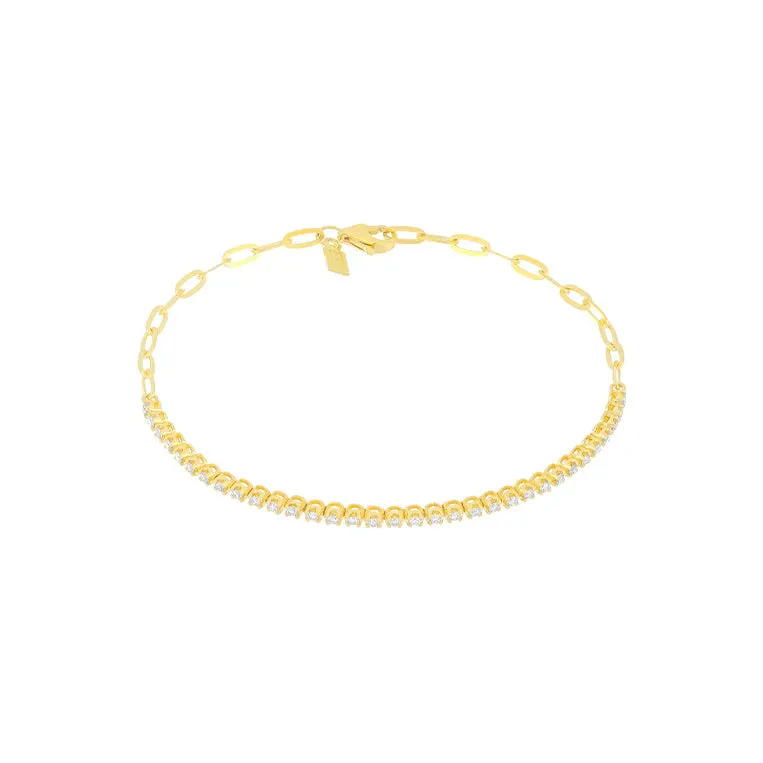 EF Collection Diamond Segment Mini Link Bracelet