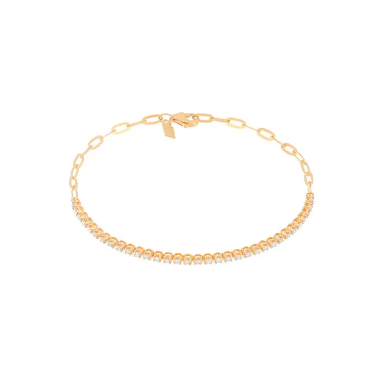 EF Collection Diamond Segment Mini Link Bracelet